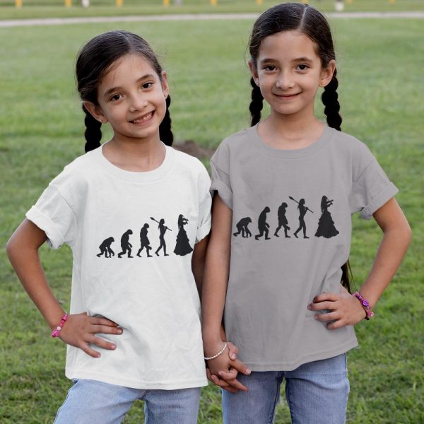 Girls Evolution T-Shirt Black print